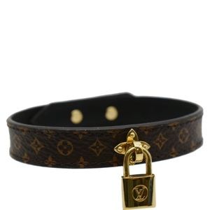 NWOT Louis Vuitton Brown Lockingram Bracelet Monogram Canvas Jewelry